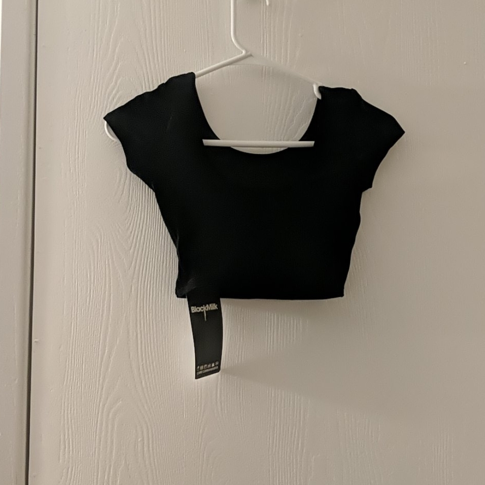 Black milk velvet Nana suit crop top xxs